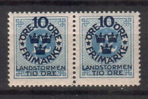 SWEDEN STAMPS. 1918, Sc.#B6, PAIR MNH