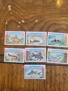 Stamps Cambodia Scott #447-53 nh