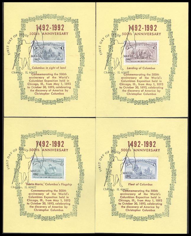 #2624-29 Columbian Expo Reid FDC Set