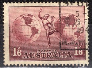 Australia; 1937: Sc. # C5: Perf. 13 1/2 x 14 Used Single Stamp