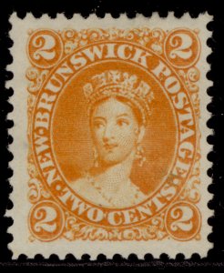 CANADA - New Brunswick QV SG10, 2c orange, FINE USED. Cat £29.