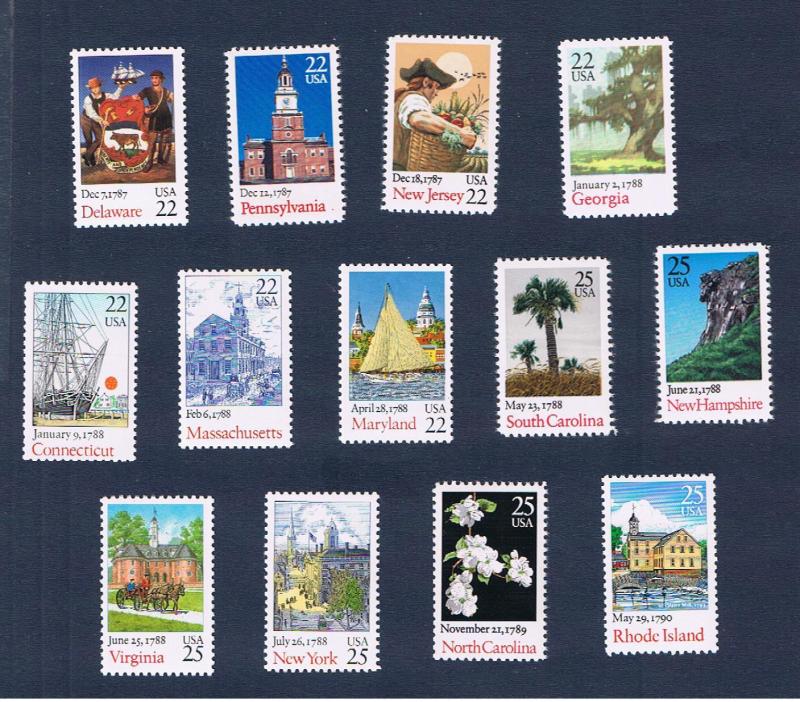 #2336-2348 MVFNH OG Bicentenary Statehood complete Free S/H