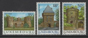 LUXEMBOURG SG1182/4 1986 LUXEMBOURG TOWN FORTIFICATIONS MNH