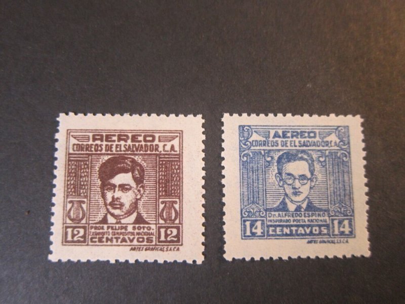 Salvador 1947 Sc C106-7 set MH