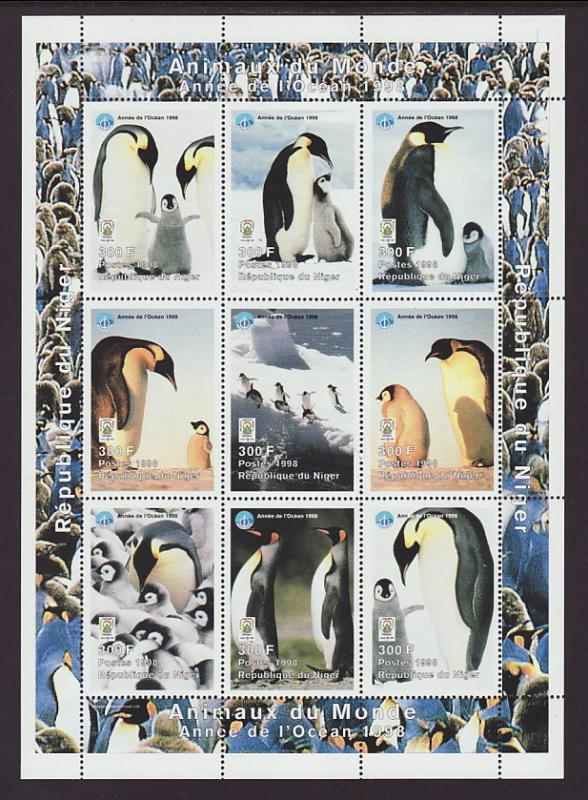 Niger 1010 Penguins Miniature Sheet MNH VF