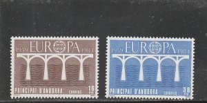 Andorra (French Administration)  Scott#  323-324  MNH  (1984 Europa)