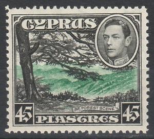 CYPRUS 1938 KGVI TREES 45PI 