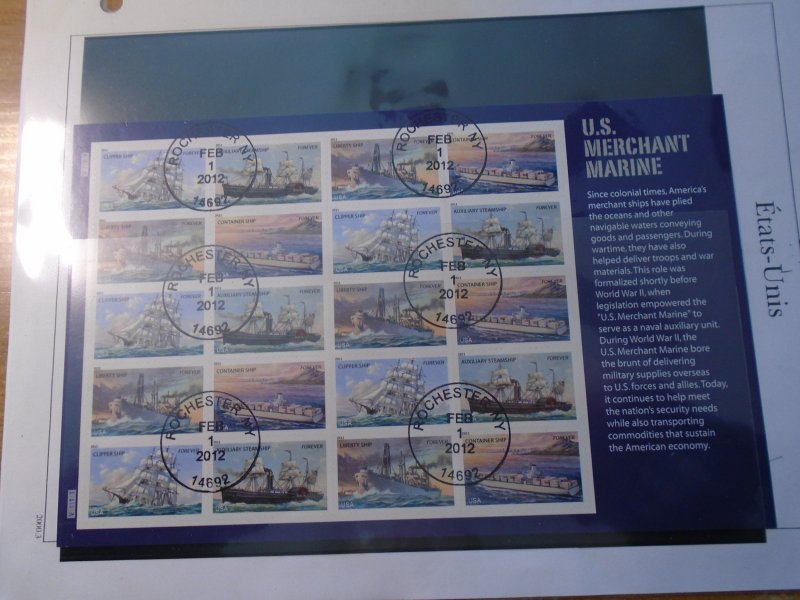 United States  #  4551a  used  complete sheet