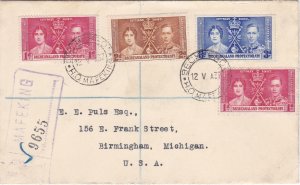 Bechuanaland Protectorate # 121-123, King George VI Coronation, First Day Cover