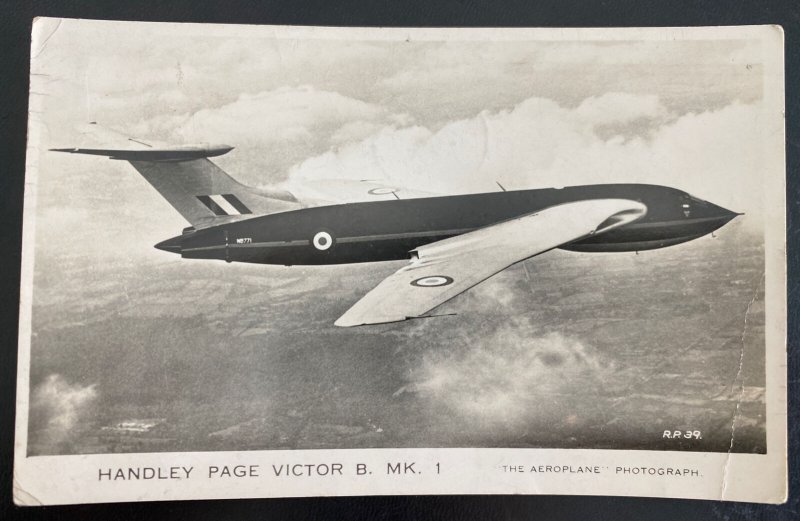1955 Port Talbot England RPPC Postcard Cover To Beeston Handley Page Airplane 