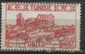 Tunisia 1944: Sc. # 113C; Used Single Stamp