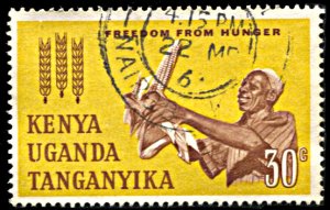 Kenya,Uganda,Tanganyika 137, used, Freedom From Hunger Campaign