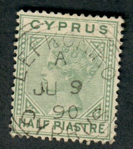 Cyprus #19 used single (wmk. 2, Die B)