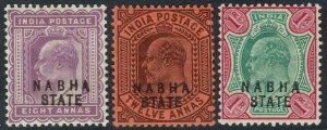 NABHA STATE 1903 KEVII 8A 12A AND 1R