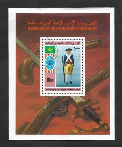 SD)1976 MAURITANIA  BICENTENARY OF THE INDEPENDENCE OF THE UNITED STATES, SOLDI