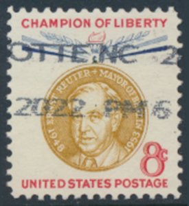 USA SC# 1137  Used   oddity cancel Champion of Liberty see details & scans