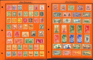 New Zealand Stamp Collection on 8 Pages, Interesting Lot (CR)