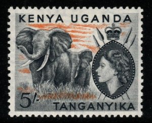KENYA, UGANDA & TANGANYIKA SG178 1954 5/= BLACK & ORANGE MTD MINT