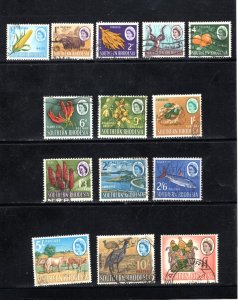 Southern Rhodesia #95-108 Elizabeth II set, Used,  VF,  CV 37.50 ...   5890093