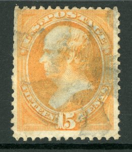 USA 1870 Webster 15¢ Orange Scott # 152 Used M943 ⭐⭐⭐⭐