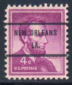 New Orleans LA, 1036-71 Bureau Precancel, 4¢ Lincoln