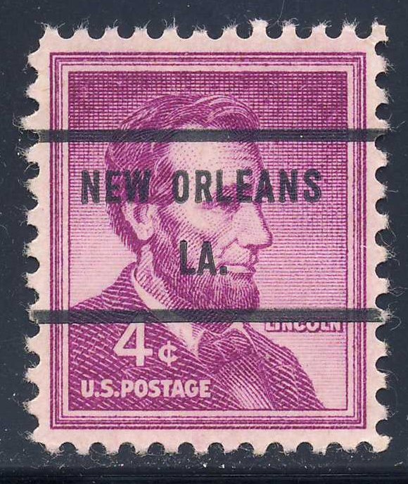 New Orleans LA, 1036-71 Bureau Precancel, 4¢ Lincoln