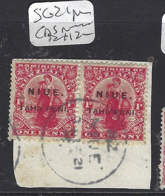 NIUE    (P0310B)  SG 21   1D   PR ON PIECE  CDS  VFU