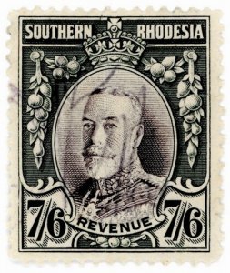 (I.B) Southern Rhodesia Revenue : Duty Stamp 7/6d (1931)