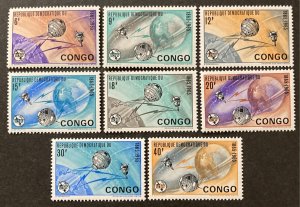 Congo(D.R.) 1965 #534-41, Earth & Satellites, MNH.