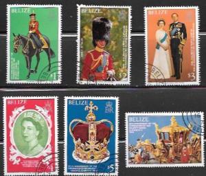 Belize #432-437 Queen Elizabeth Coronation - 25th Anniversary - 1979