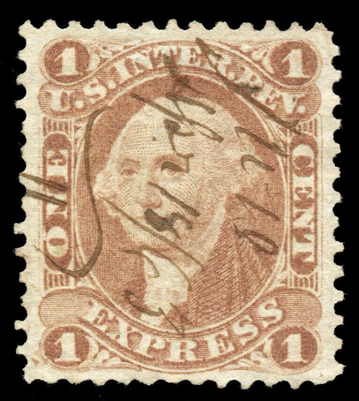 B379 U.S. Revenue Scott R1c 1c Express, 1863 manuscript cancel