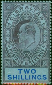 Gibraltar 1910 2s Purple & Bright Blue-Blue SG72 Fine MM 