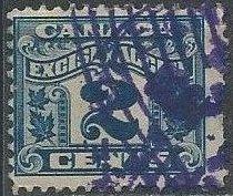 Canada FX36 (used, hc) 2c two leaf excise (1915)