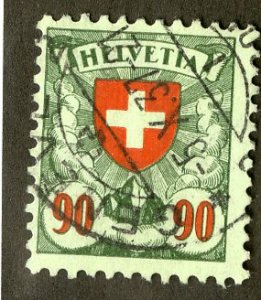 SWITZERLAND 200a USED SCV $4.75 BIN $2.00 COATS OF ARMS