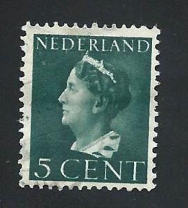 Netherlands SC# 216 - Queen Wilhelmina, dark grn, used
