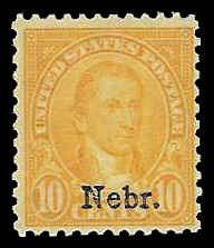 PCBstamps   US # 679 10c Monroe, Nebr Overprint, MNH, (3)