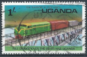 Uganda 1976 - 1s Railways (Nile River Bridge) - SG174 used