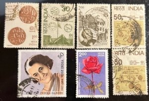 India Scott# 852-855, 1069, 1074 F/VF Used Cat. $7.50