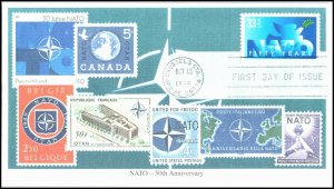 OAS-CNY 4694 POSTAL HISTORY FDC 1999 SCOTT 3354 $0.33 NATO 50 YEARS OF PEACE