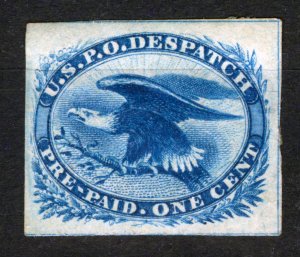 USA - STAMP, 1851, 1c Blue, Eagle U.S.P.O Despatch, imperforate, SCOTT LO2