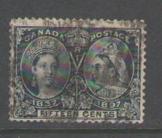 Canada Sc 58 1897 15c Victoria Jubilee stamp used