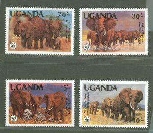 Uganda #371-374  Single (Complete Set) (Wildlife)