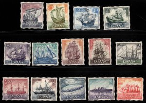 SPAIN Scott 1248-1261 MNH** ship stamp set