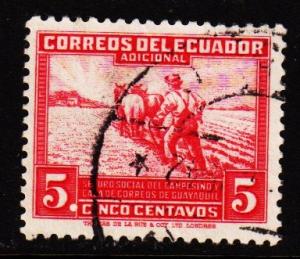 Ecuador - #RA48 Farmer Plowing - Used