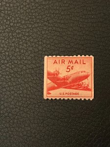 Scott C37 - DC-4 Small Plane - Coil Single Stamp - MNH - 1948 stock photo