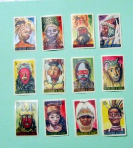 Guinea - 361-71, C68, MNH Set. Niamou Masks . SCV - $13.05