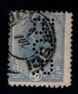 Romania Scott 141 Used 25b Perfin BGR