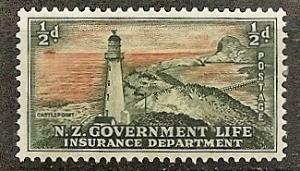 NEW ZEALAND OY29 MINT OG 1947 1/2p Lighthouse