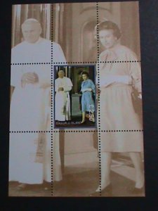 EASDALE ISLAND-POPE & QUEEN ELIZABETH II-REMEMBER ALWAYS-PEOPLES QUEEN- S/S