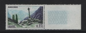 Andorra French #147 MNH  1961 Gothic Cross Meritxell 25c